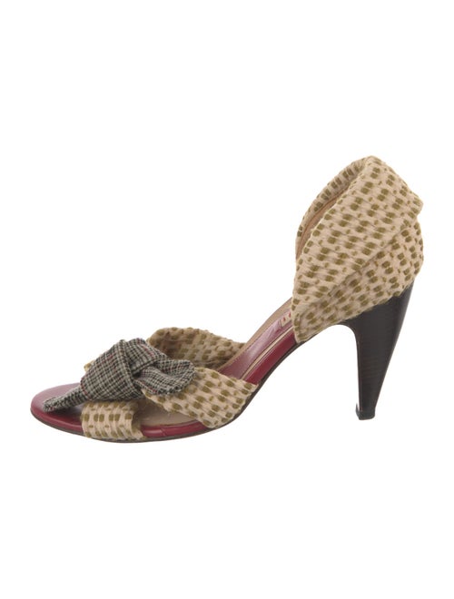 Marni Animal Print Bow Accents Sandals