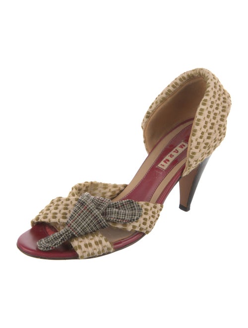 Marni Animal Print Bow Accents Sandals