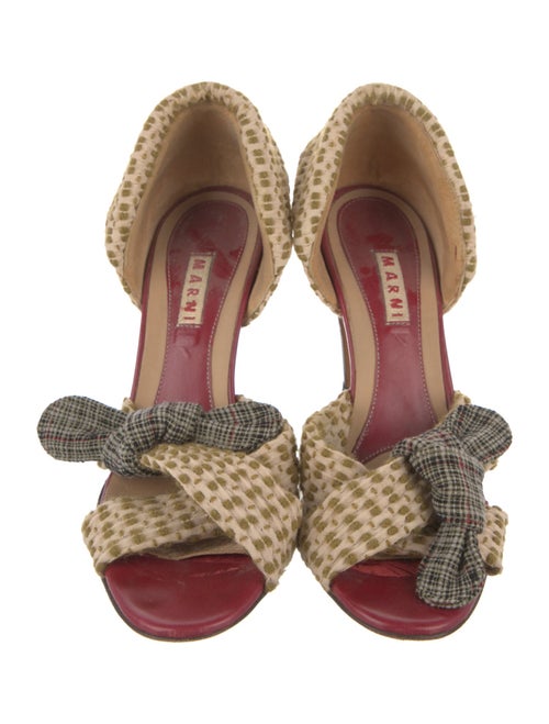 Marni Animal Print Bow Accents Sandals