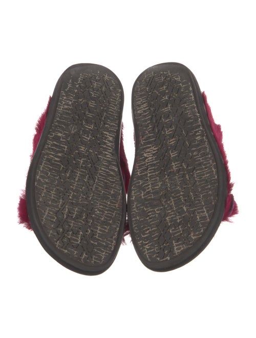 Marni Fur Colorblock Pattern Slides