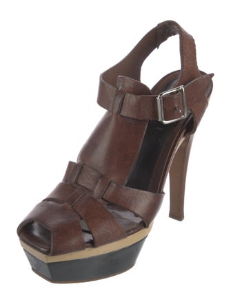 Marni Leather Slingback Sandals