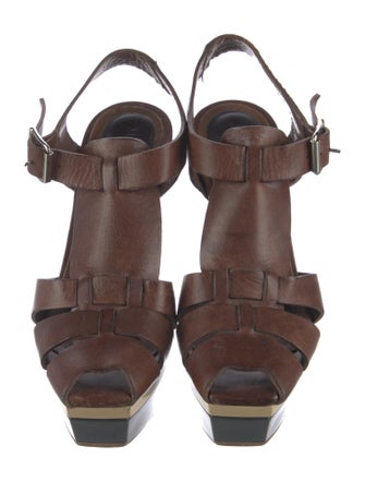 Marni Leather Slingback Sandals