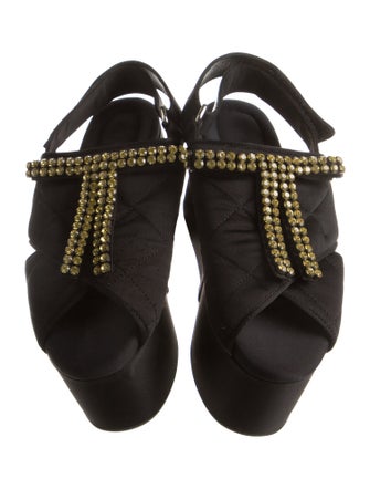 Marni Quilted Pattern Satin Sandals