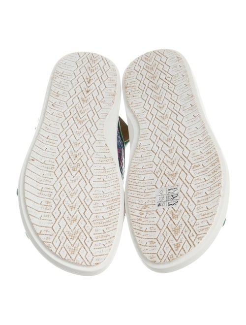 Marni Leather Plaid Print Slingback Sandals