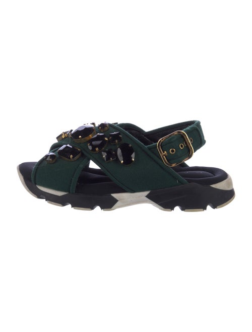 Marni Crystal Embellishments Slingback Sandals