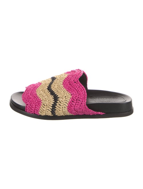 Marni Raffia Colorblock Pattern Slides