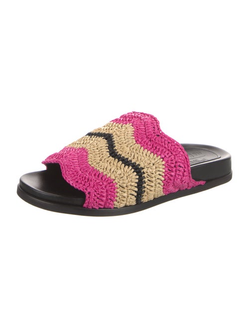 Marni Raffia Colorblock Pattern Slides