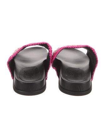 Marni Raffia Colorblock Pattern Slides