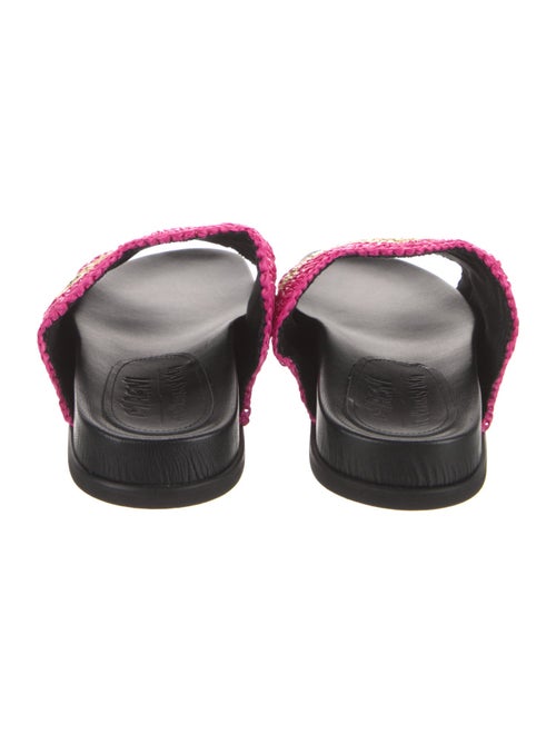 Marni Raffia Colorblock Pattern Slides