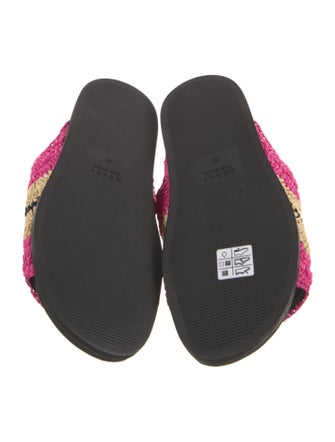 Marni Raffia Colorblock Pattern Slides