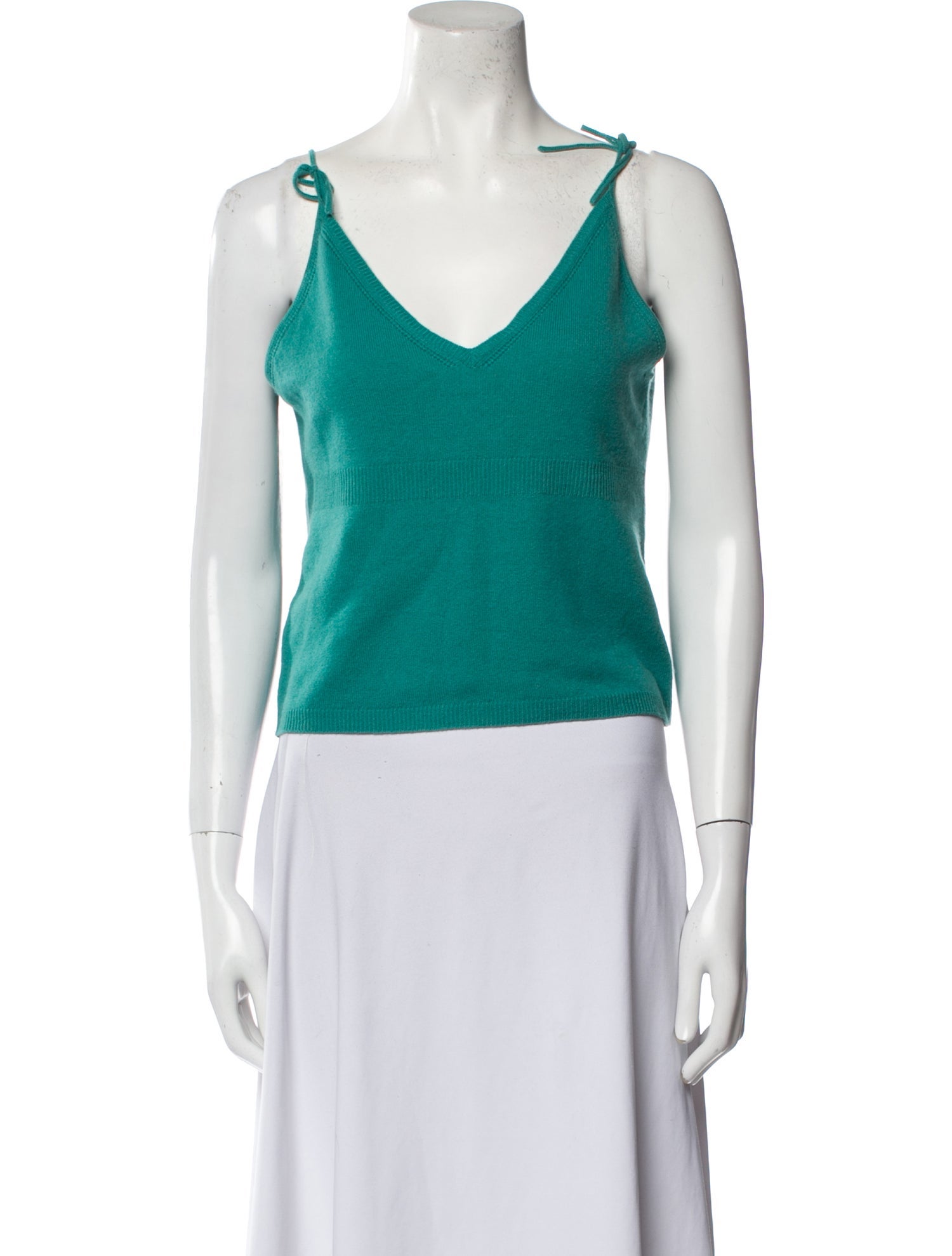 Marni Cashmere V-Neck Crop Top