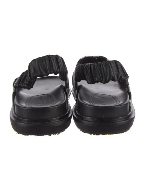 Marni Satin Animal Print Slingback Sandals