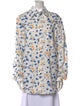 Marni Printed Long Sleeve Button-Up Top