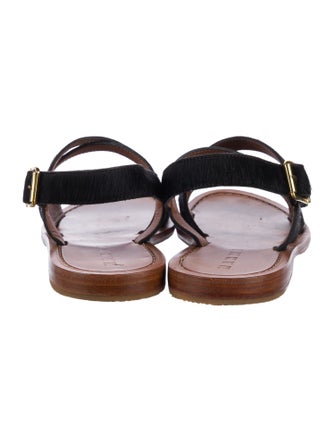 Marni Ponyhair Crystal Embellishments Slingback Sandals