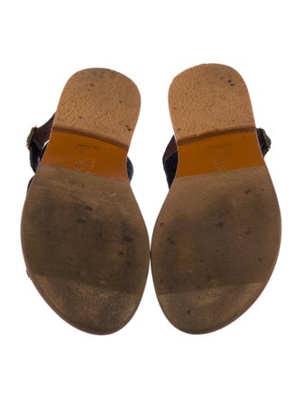 Marni Ponyhair Crystal Embellishments Slingback Sandals