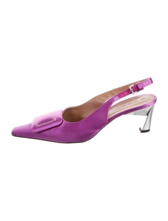 Marni Satin Slingback Pumps