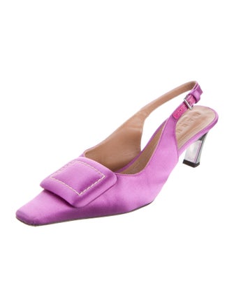 Marni Satin Slingback Pumps