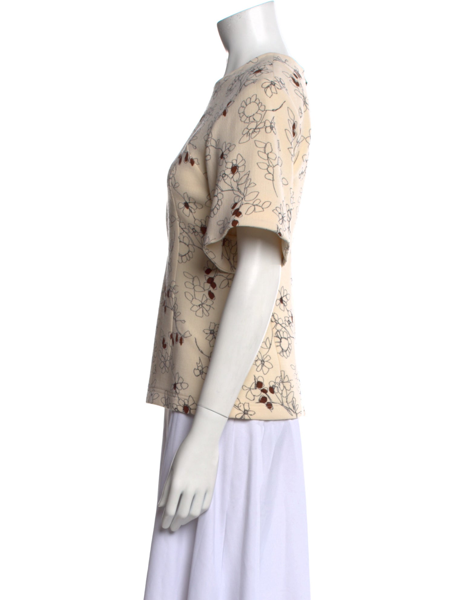 Marni Virgin Wool Floral Print T-Shirt