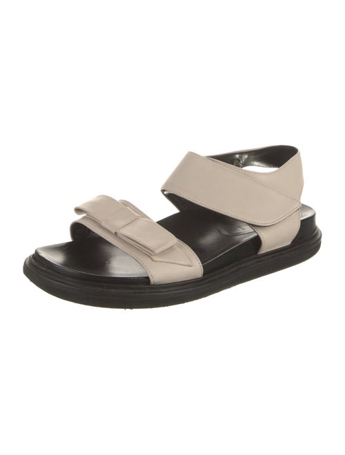 Marni Leather Bow Accents Slingback Sandals