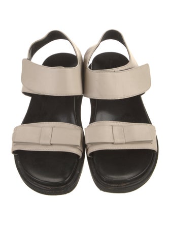 Marni Leather Bow Accents Slingback Sandals