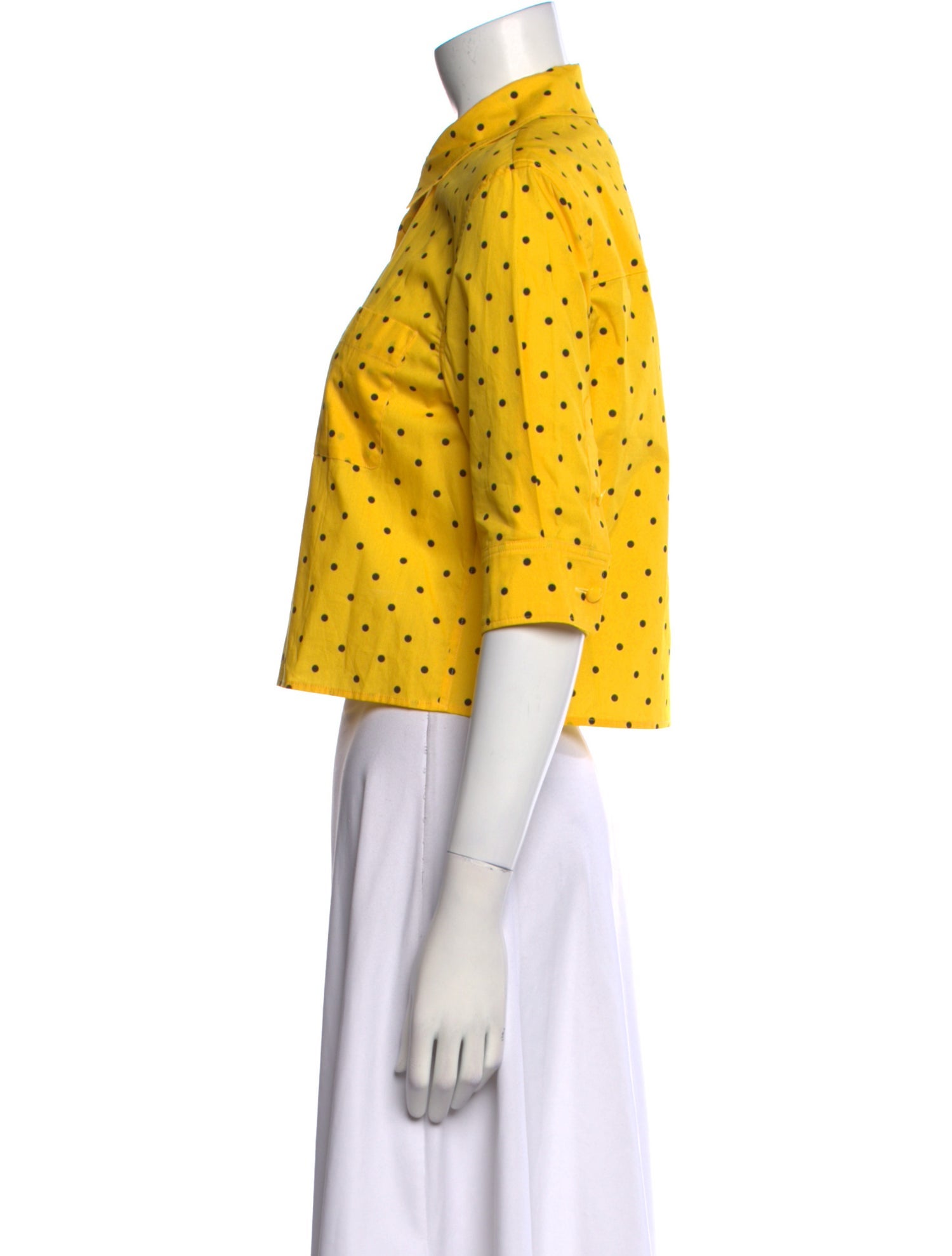 Marni Polka Dot Print Short Sleeve Button-Up Top w/ Tags