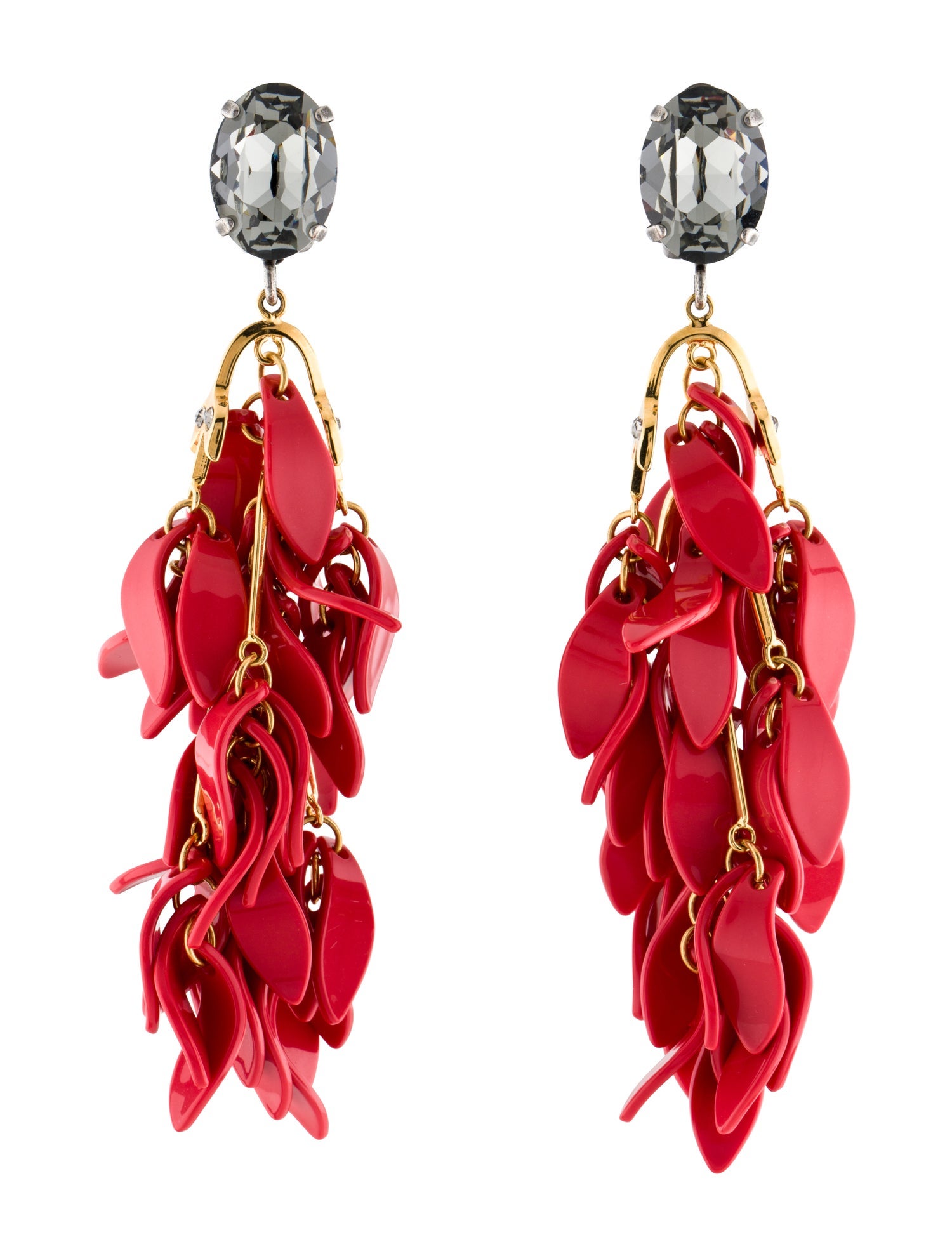 Marni Crystal & Resin Clip-On Earrings