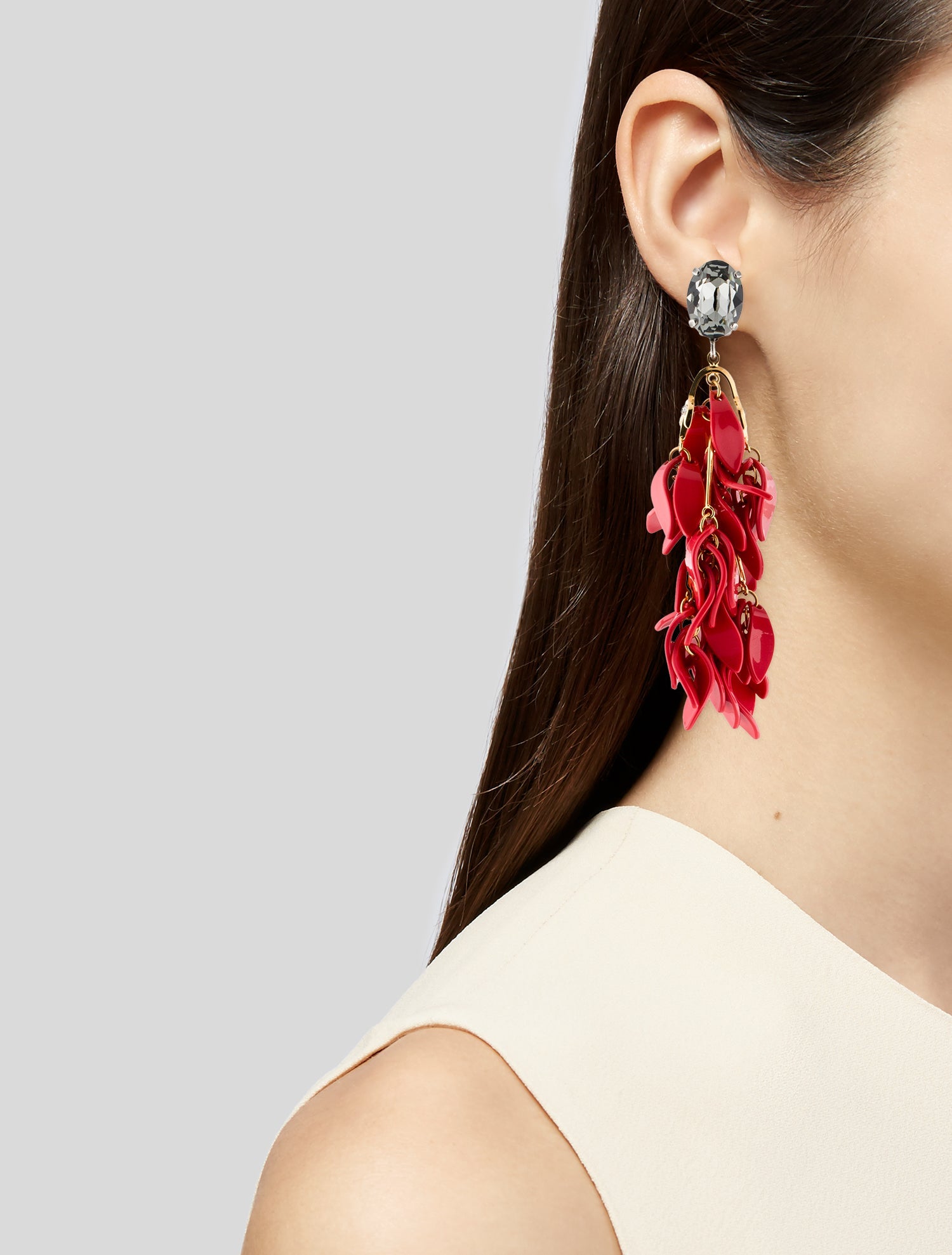 Marni Crystal & Resin Clip-On Earrings