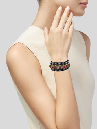 Marni Enamel & Crystal Bangle Bracelet
