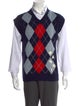 Marni Virgin Wool Plaid Print Sweater Vest