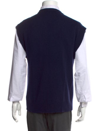 Marni Virgin Wool Plaid Print Sweater Vest