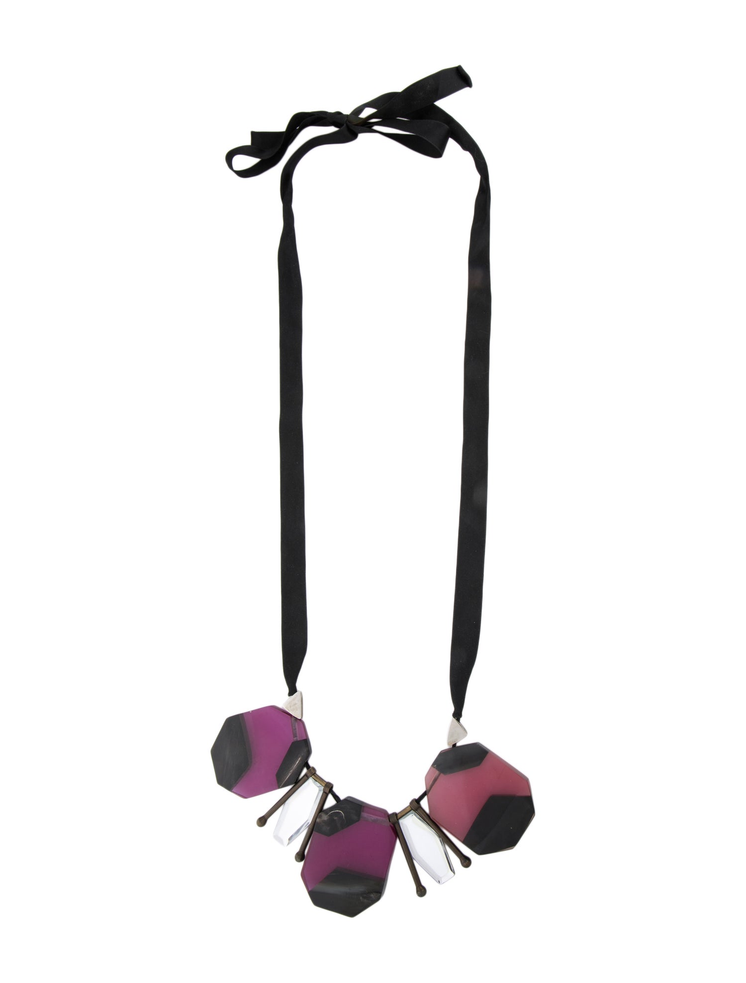 Marni Crystal, Horn & Resin Collar Necklace