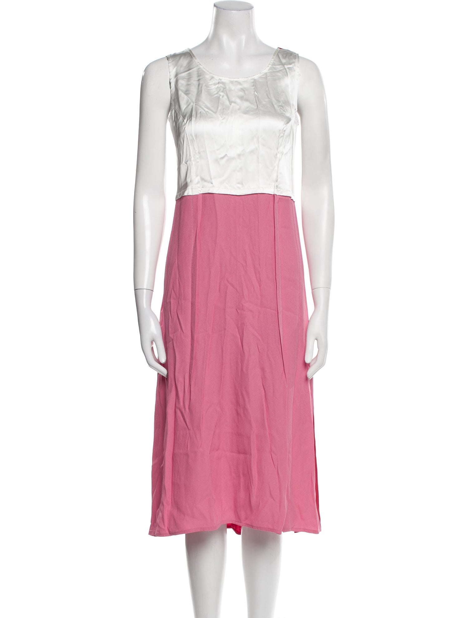 Marni Scoop Neck Midi Length Dress