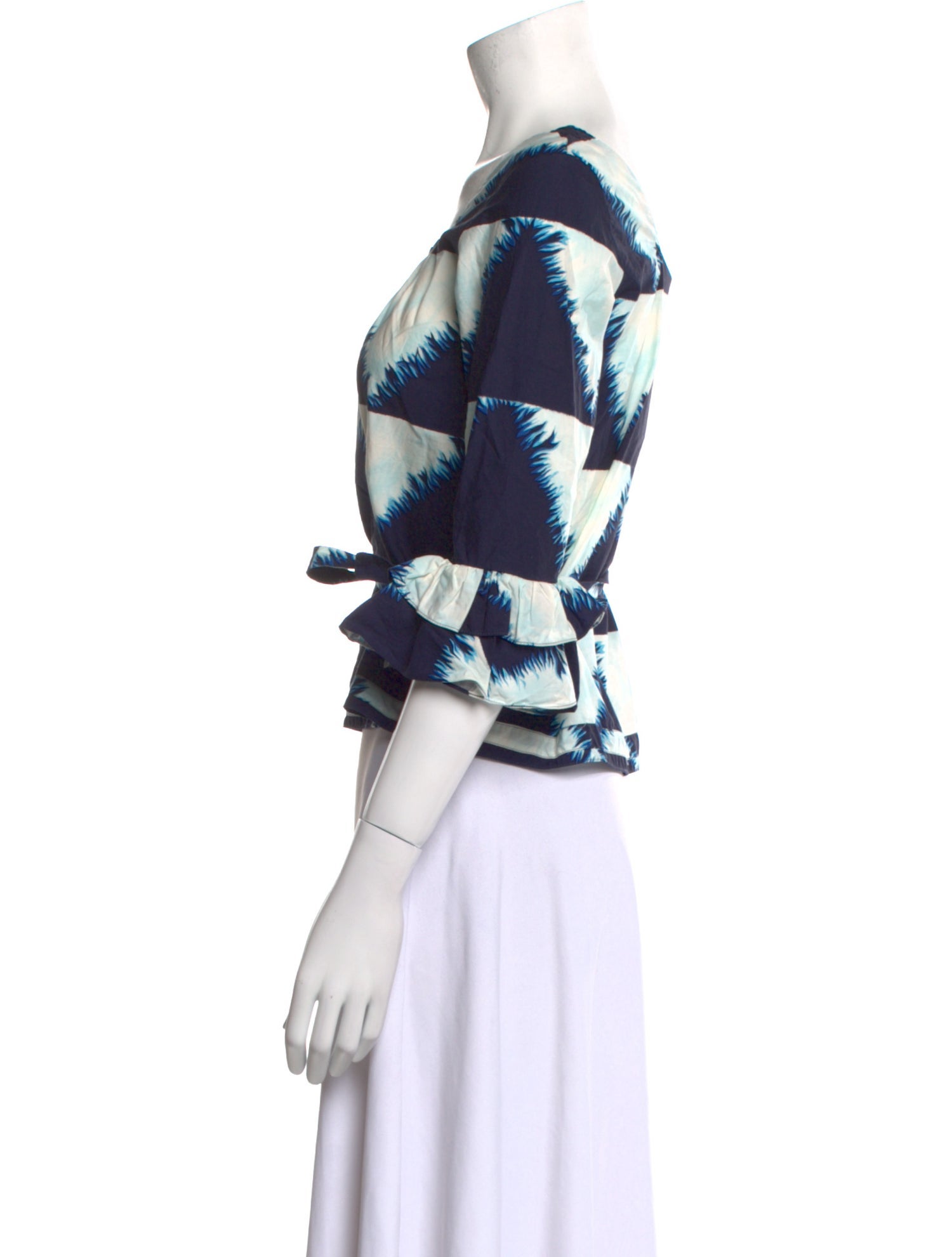Marni Printed Bateau Neckline Blouse w/ Tags