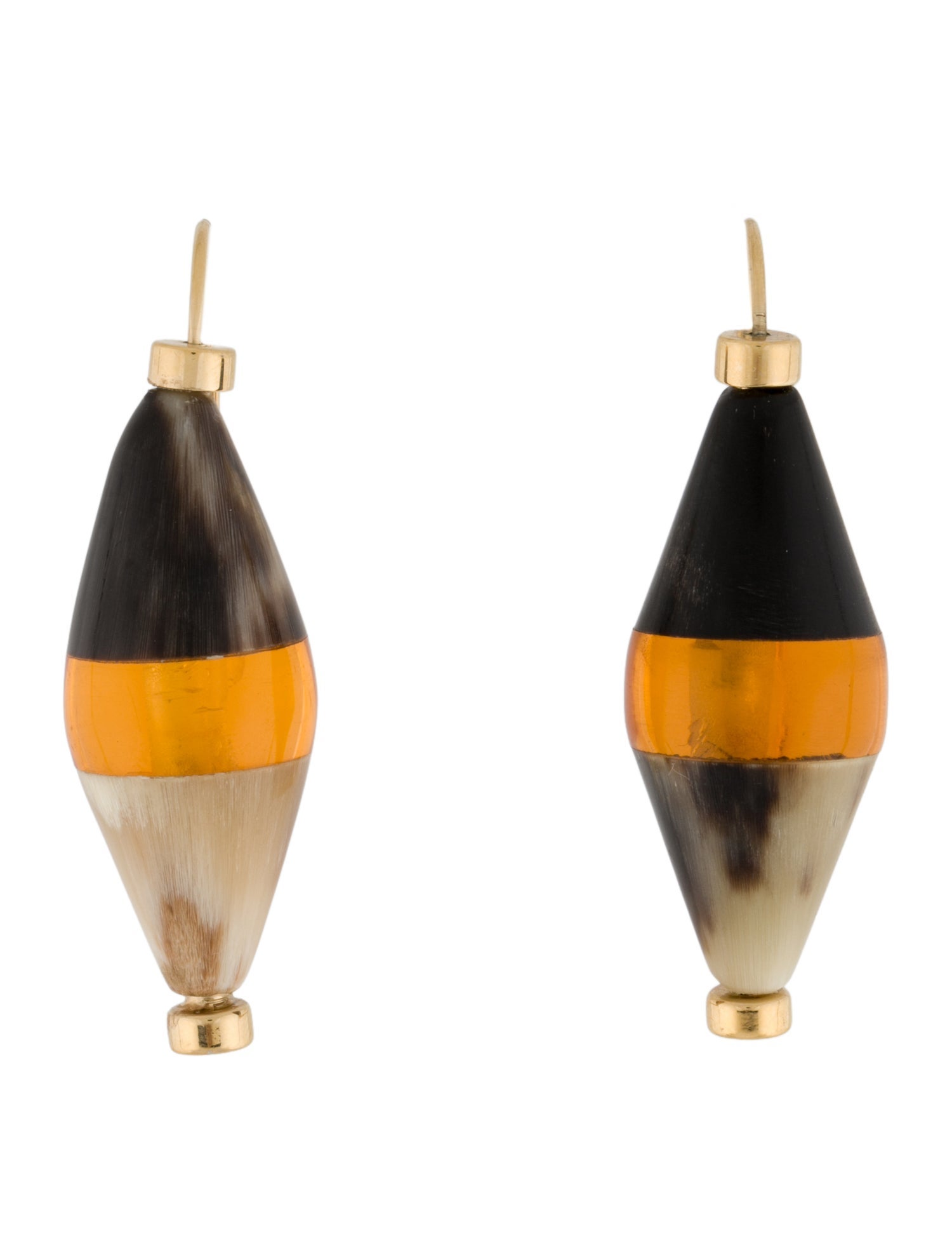 Marni Horn & Resin 'Runway Hourglass' Drop Earrings
