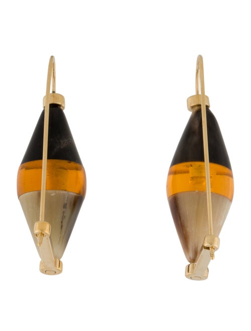 Marni Horn & Resin 'Runway Hourglass' Drop Earrings