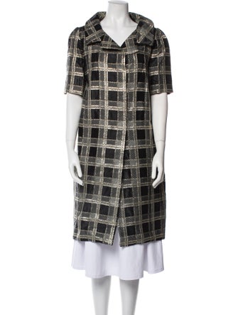 Marni Wool Plaid Print Coat