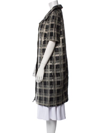 Marni Wool Plaid Print Coat