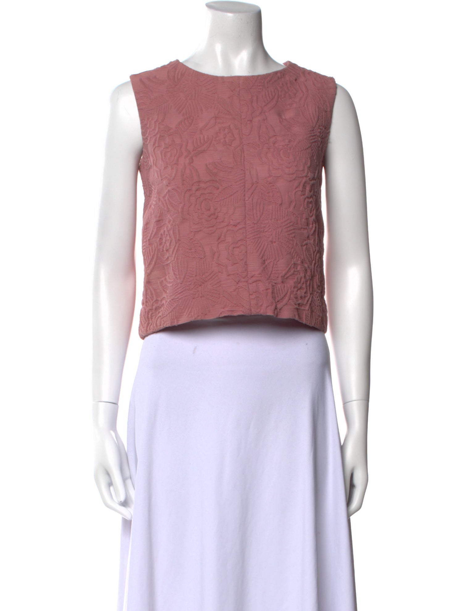 Marni Scoop Neck Sleeveless Crop Top