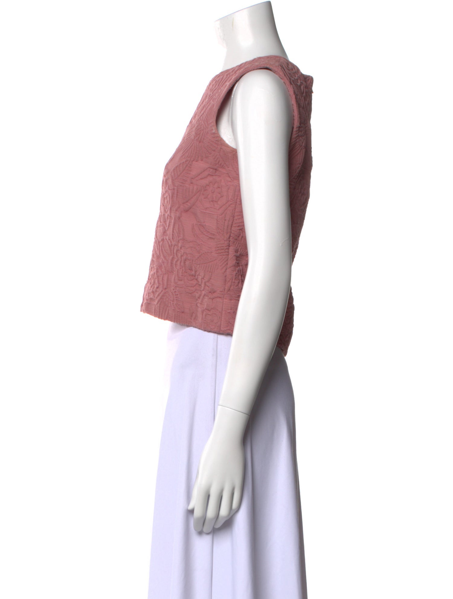 Marni Scoop Neck Sleeveless Crop Top