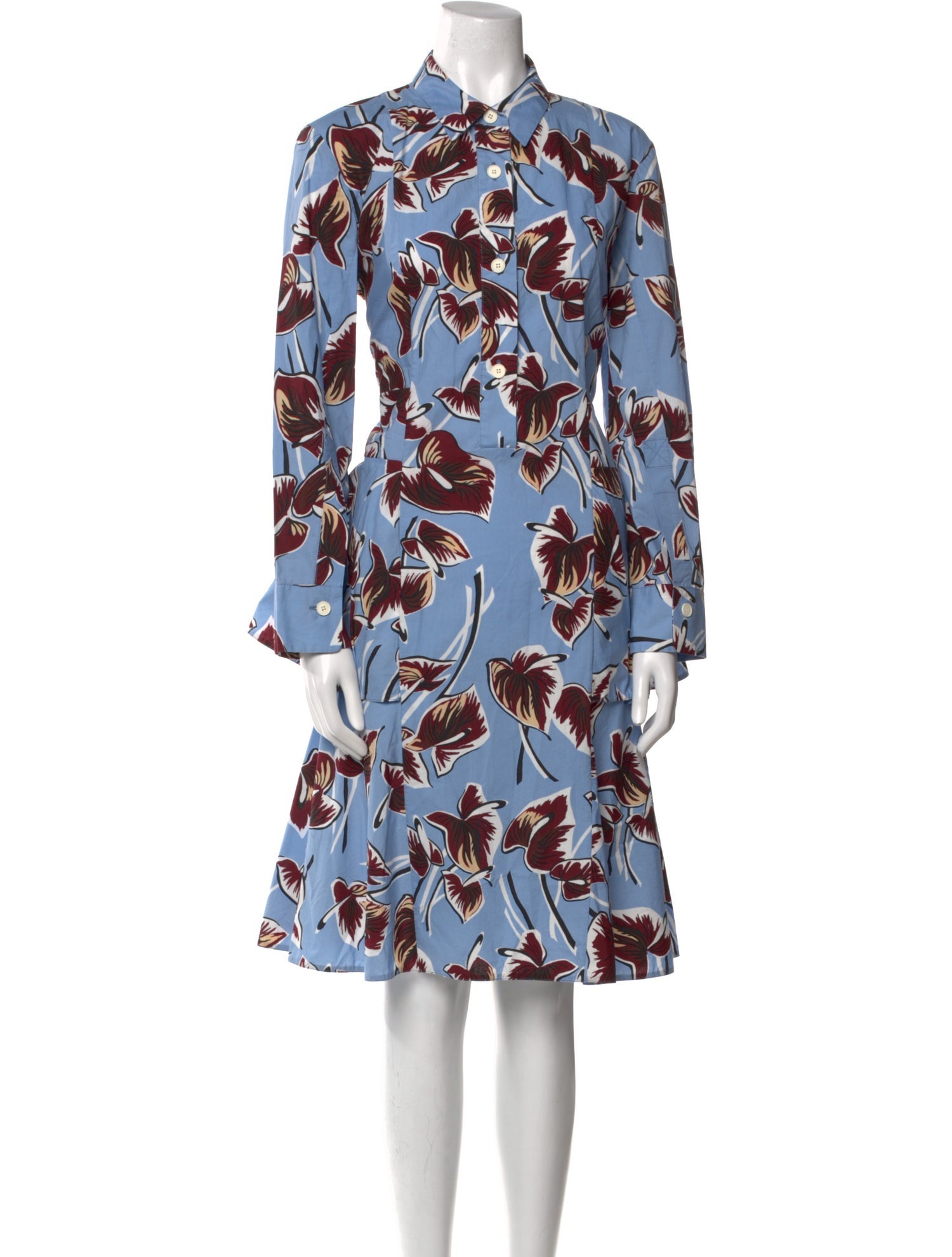Marni Floral Print Knee-Length Dress