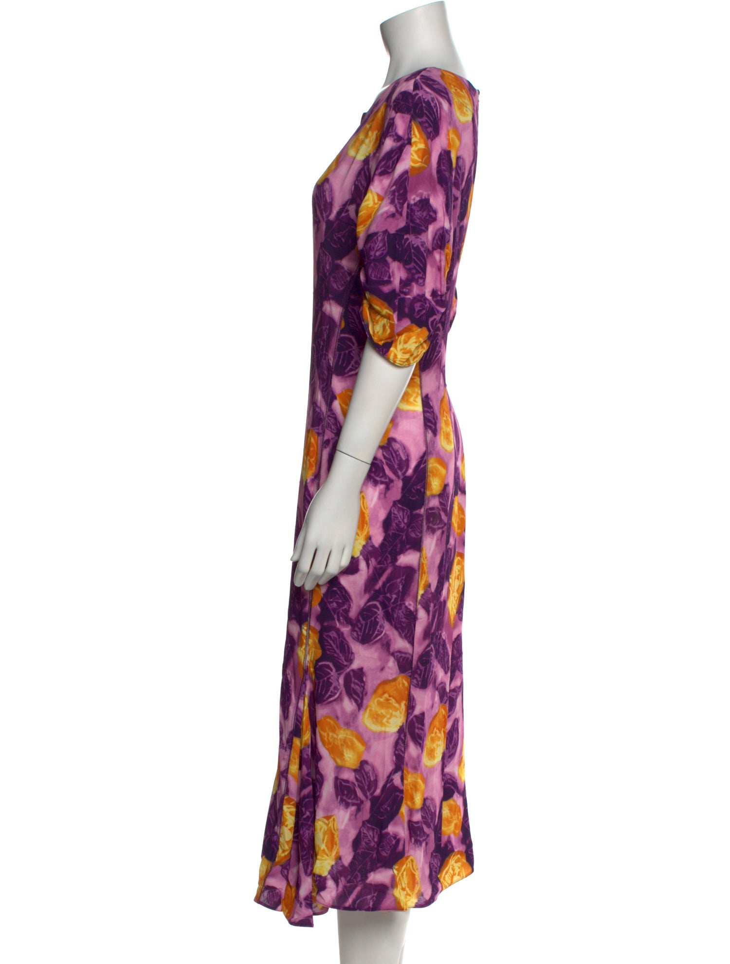 Marni Floral Print Long Dress