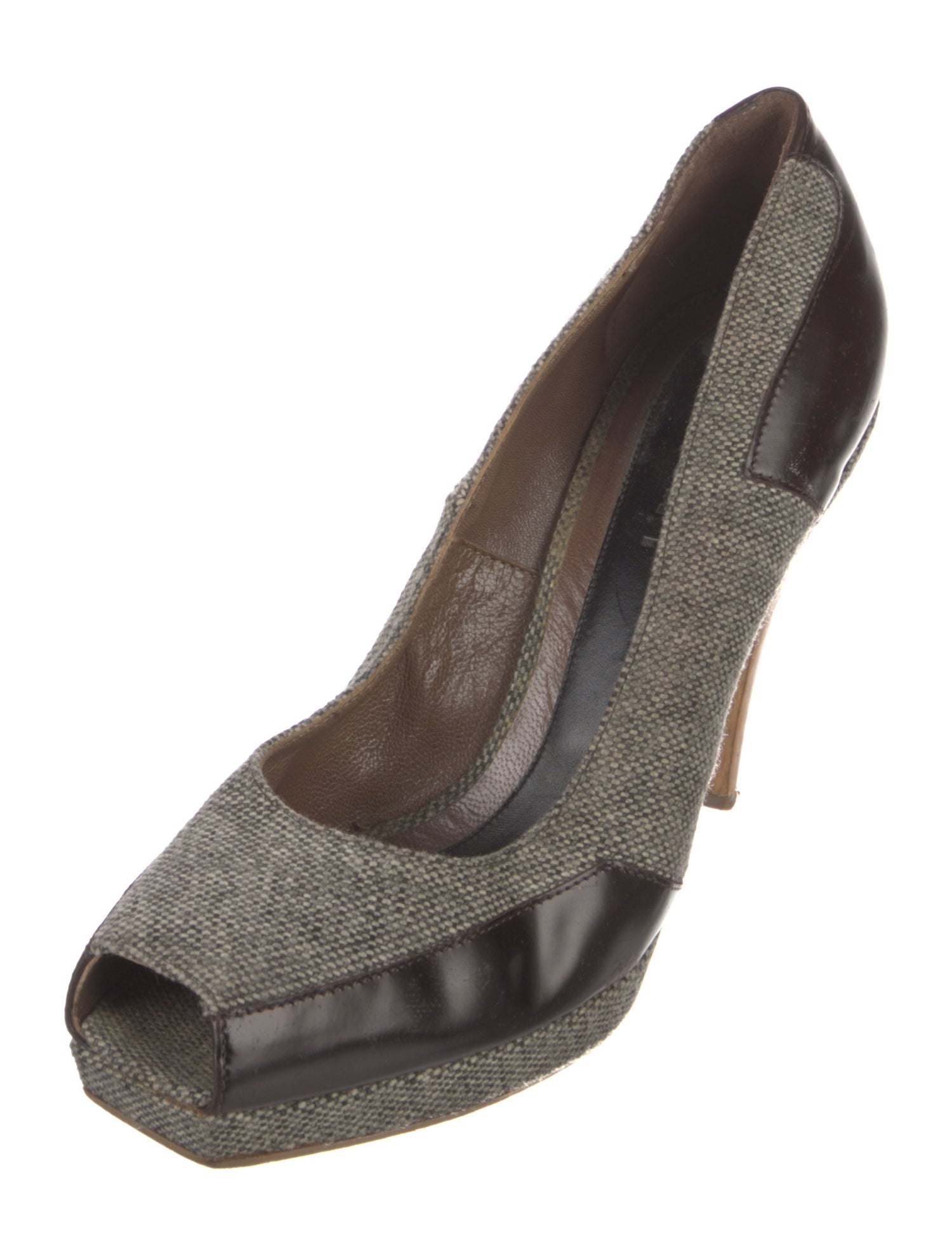 Marni Canvas Colorblock Pattern Pumps