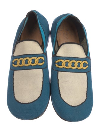 Marni Colorblock Pattern Embroidered Accent Loafers