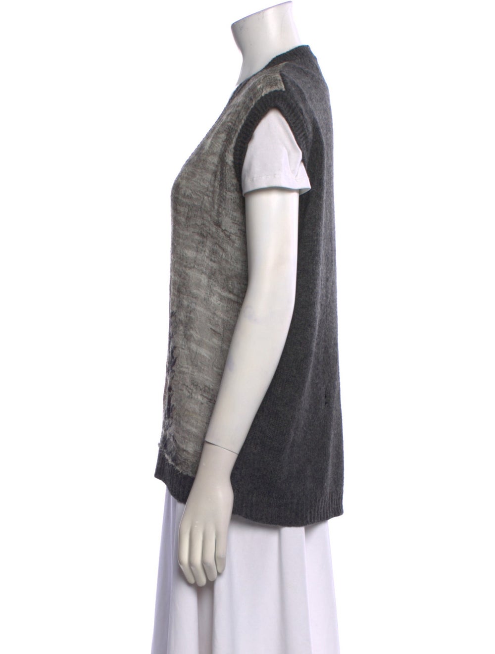 Marni Pullover Grey Colorblock Pattern Short Slee… - image 2