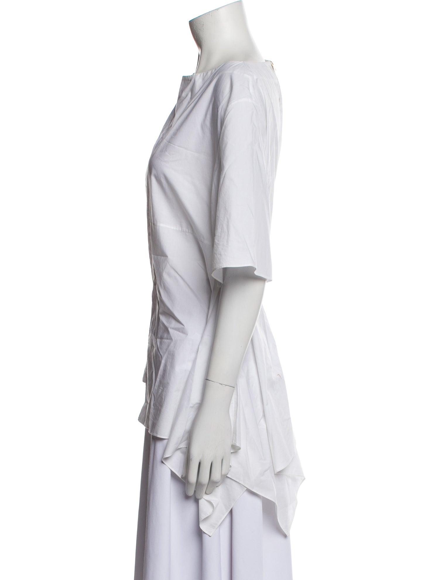 Marni Bateau Neckline Short Sleeve Blouse