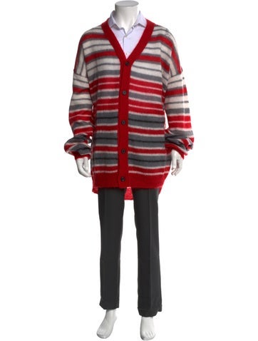 Marni Sweaters Mohair Striped Cardigan Us46, It56 | XXL