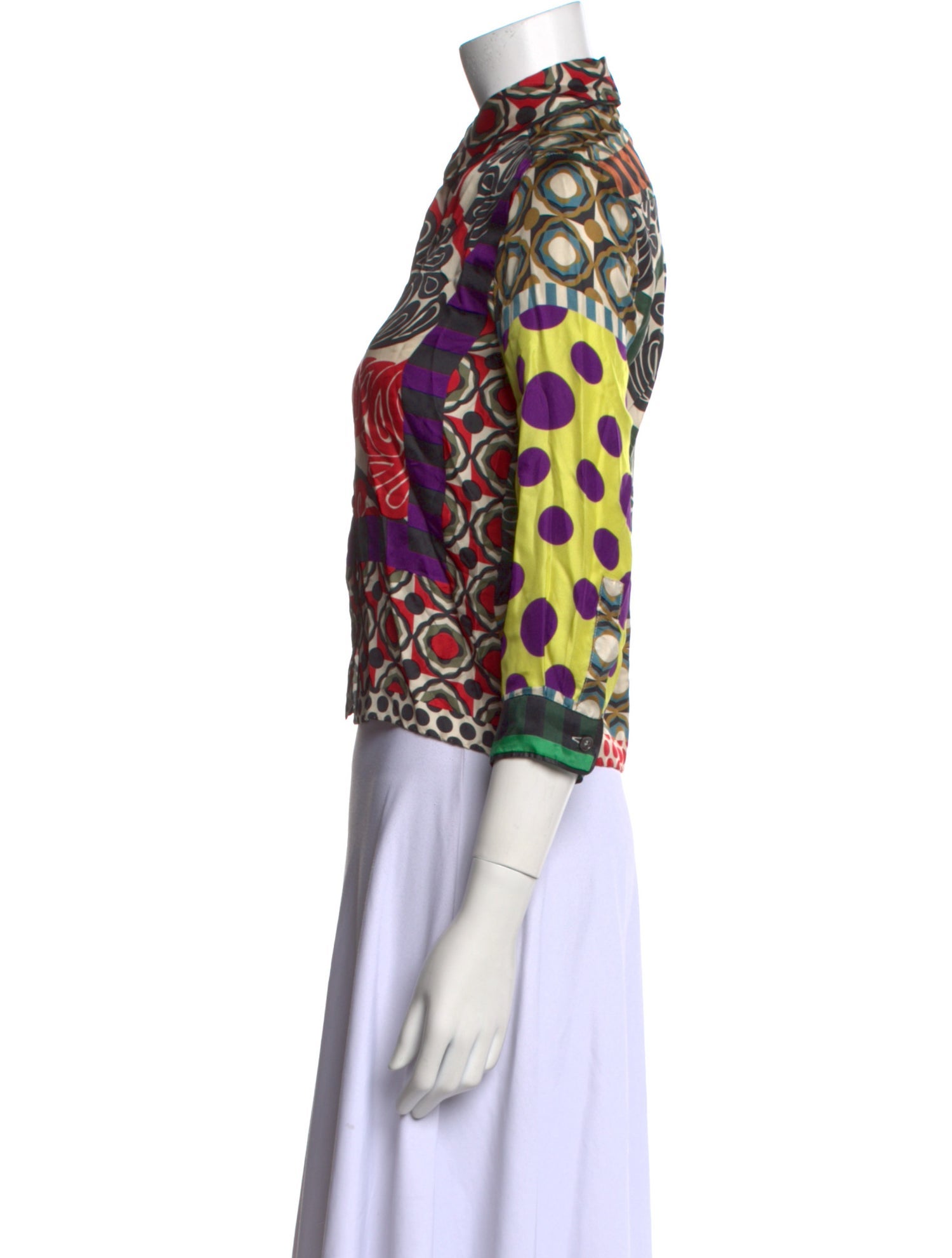 Marni Silk Printed Crop Top