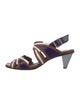 Marni Leather Colorblock Pattern Slingback Sandals