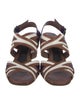 Marni Leather Colorblock Pattern Slingback Sandals