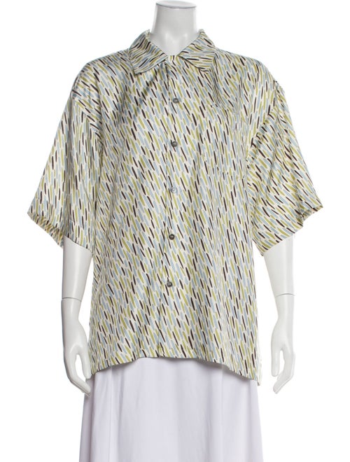 Marni Silk Printed Button-Up Top